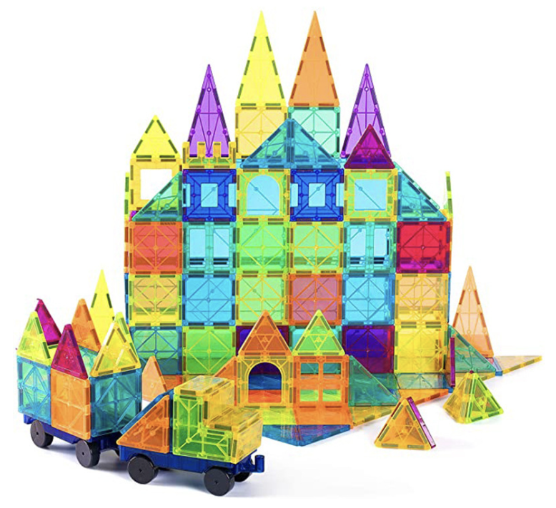 Clear 3D Magnetic Building Blocks Tiles Set